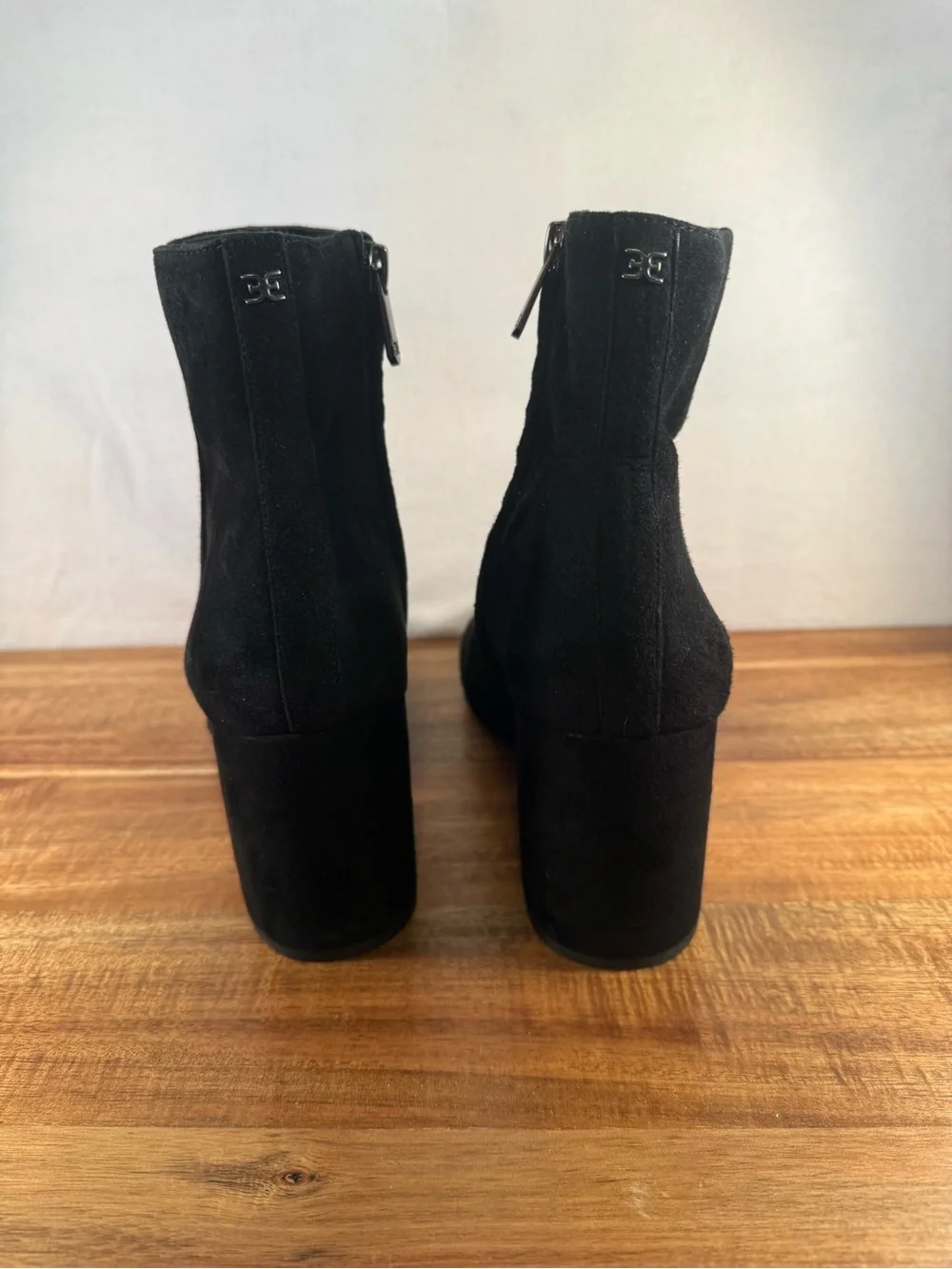 Sam Edelman Black Suede Ankle Boots Size 9
